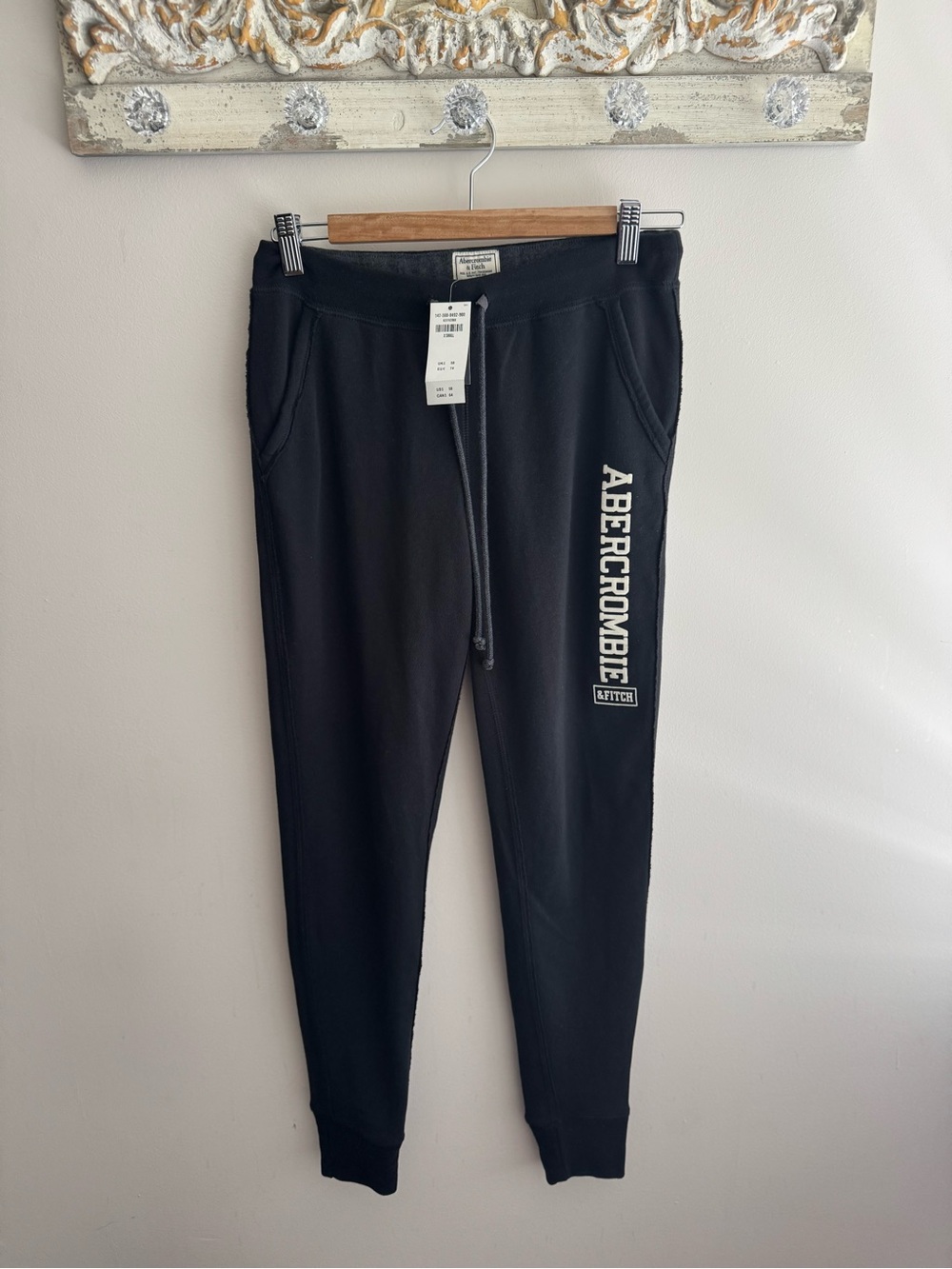 Abercrombie & Fitch Black Logo Sweat Joggers